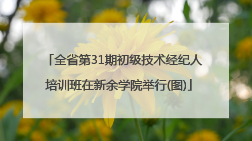 全省第31期初级技术经纪人培训班在新余学院举行(图)