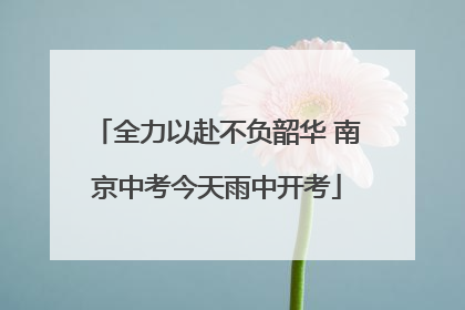 全力以赴不负韶华 南京中考今天雨中开考