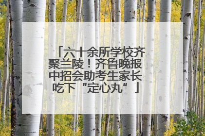 六十余所学校齐聚兰陵！齐鲁晚报中招会助考生家长吃下“定心丸”