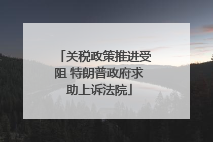 关税政策推进受阻 特朗普政府求助上诉法院