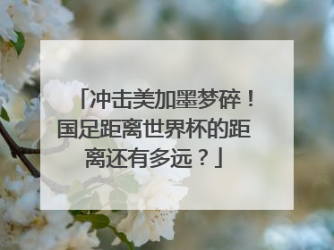 冲击美加墨梦碎！国足距离世界杯的距离还有多远？