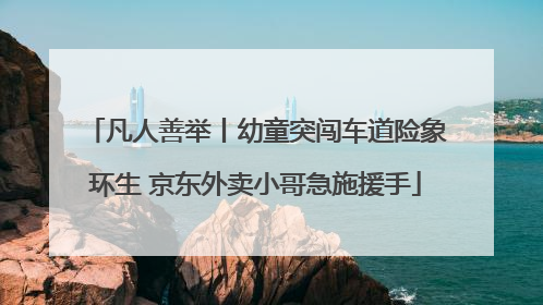凡人善举丨幼童突闯车道险象环生 京东外卖小哥急施援手