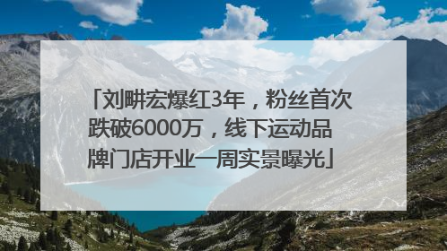 刘畊宏爆红3年，粉丝首次跌破6000万，线下运动品牌门店开业一周实景曝光