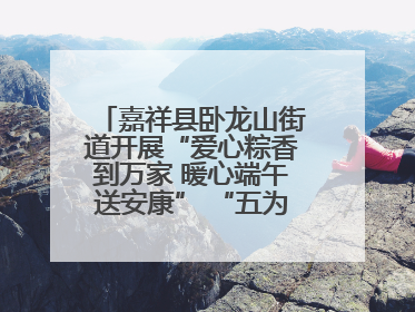 嘉祥县卧龙山街道开展“爱心粽香到万家 暖心端午送安康” “五为”志愿服务活动