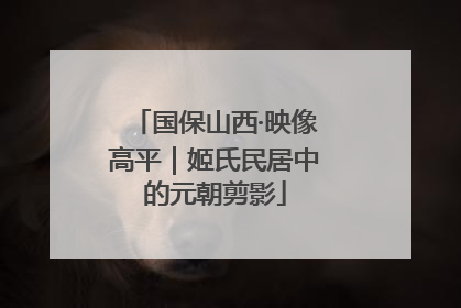国保山西·映像高平｜姬氏民居中的元朝剪影