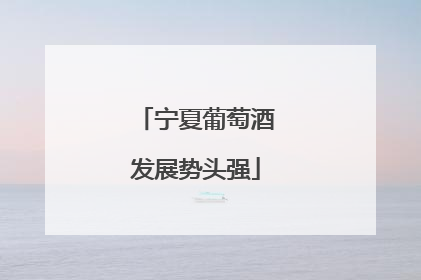 宁夏葡萄酒发展势头强