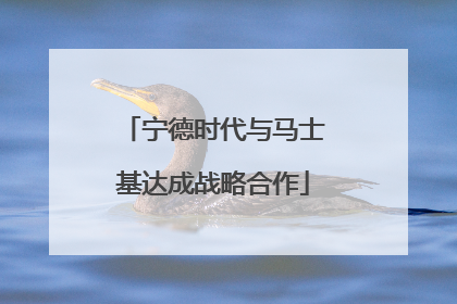 宁德时代与马士基达成战略合作
