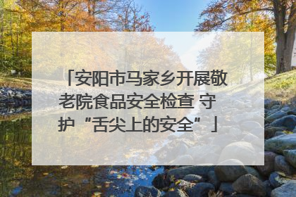安阳市马家乡开展敬老院食品安全检查 守护“舌尖上的安全”