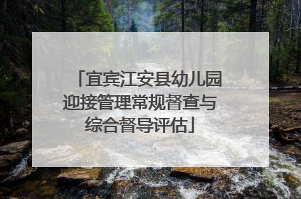宜宾江安县幼儿园迎接管理常规督查与综合督导评估