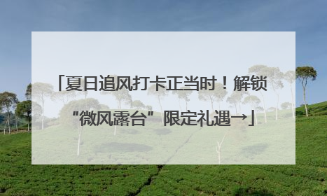 夏日追风打卡正当时！解锁“微风露台”限定礼遇→