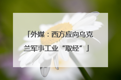 外媒：西方应向乌克兰军事工业“取经”