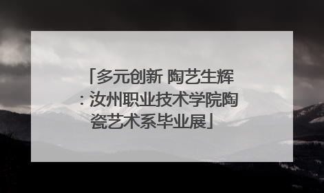 多元创新 陶艺生辉：汝州职业技术学院陶瓷艺术系毕业展