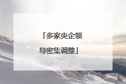 多家央企领导密集调整