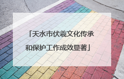 天水市伏羲文化传承和保护工作成效显著