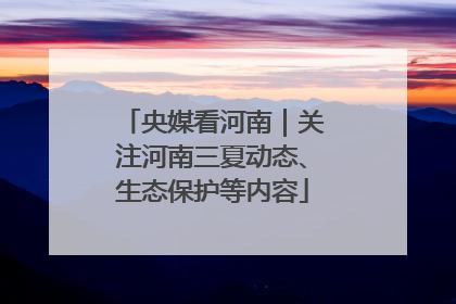 央媒看河南｜关注河南三夏动态、生态保护等内容