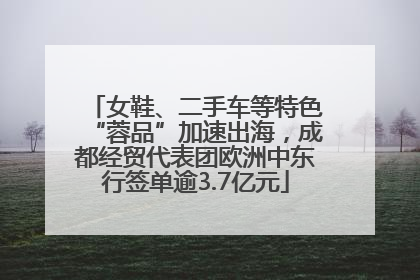 女鞋、二手车等特色“蓉品”加速出海，成都经贸代表团欧洲中东行签单逾3.7亿元