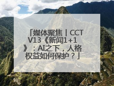 媒体聚焦丨CCTV13《新闻1+1》：AI之下，人格权益如何保护？