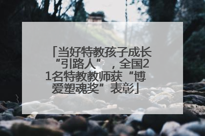 当好特教孩子成长“引路人”，全国21名特教教师获“博爱塑魂奖”表彰