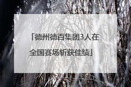 德州德百集团3人在全国赛场斩获佳绩
