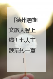 德州暑期文旅大餐上线！七大主题玩转一夏