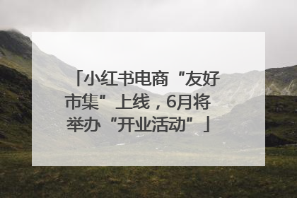 小红书电商“友好市集”上线，6月将举办“开业活动”