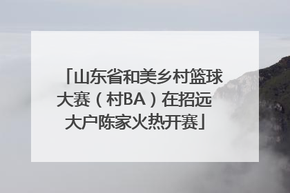 山东省和美乡村篮球大赛（村BA）在招远大户陈家火热开赛