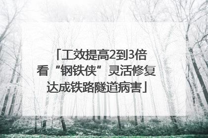 工效提高2到3倍 看“钢铁侠”灵活修复达成铁路隧道病害