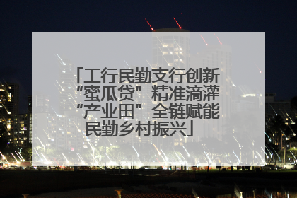 工行民勤支行创新“蜜瓜贷”精准滴灌“产业田”全链赋能民勤乡村振兴