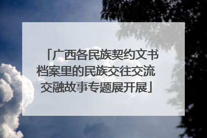 广西各民族契约文书档案里的民族交往交流交融故事专题展开展