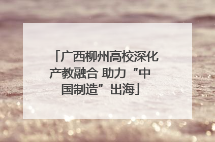 广西柳州高校深化产教融合 助力“中国制造”出海