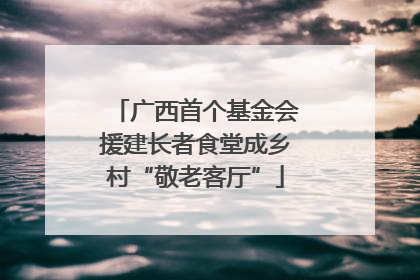 广西首个基金会援建长者食堂成乡村“敬老客厅”