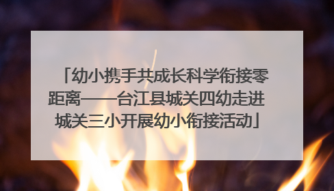 幼小携手共成长科学衔接零距离——台江县城关四幼走进城关三小开展幼小衔接活动