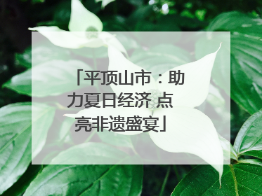 平顶山市：助力夏日经济 点亮非遗盛宴