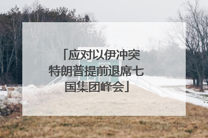 应对以伊冲突 特朗普提前退席七国集团峰会
