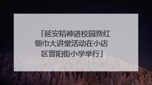 延安精神进校园暨红领巾大讲堂活动在小店区晋阳街小学举行