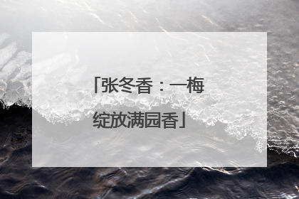 张冬香：一梅绽放满园香