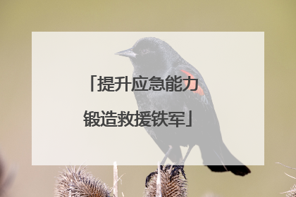 提升应急能力 锻造救援铁军