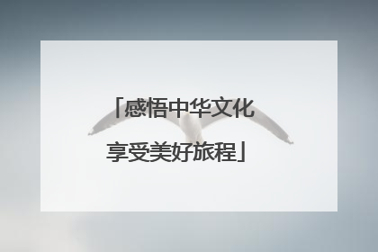 感悟中华文化 享受美好旅程