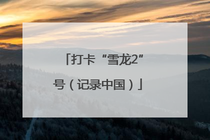 打卡“雪龙2”号（记录中国）