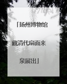扬州博物馆藏清代扇面来泉展出