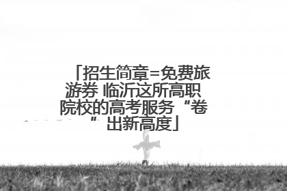 招生简章=免费旅游券 临沂这所高职院校的高考服务“卷”出新高度