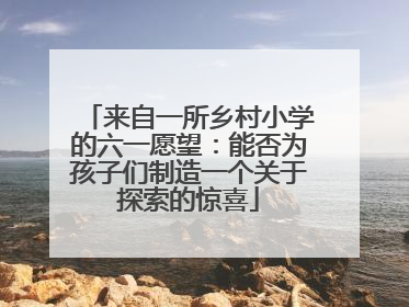 来自一所乡村小学的六一愿望：能否为孩子们制造一个关于探索的惊喜