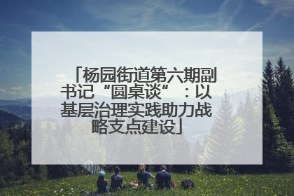 杨园街道第六期副书记“圆桌谈”：以基层治理实践助力战略支点建设