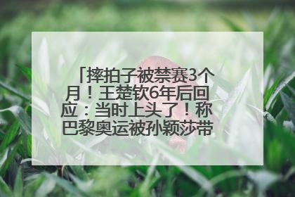 摔拍子被禁赛3个月！王楚钦6年后回应：当时上头了！称巴黎奥运被孙颖莎带着打，搭档8年“一个眼神就能懂”