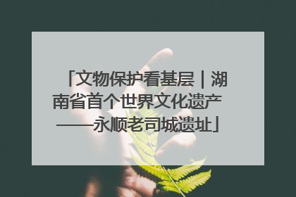 文物保护看基层｜湖南省首个世界文化遗产——永顺老司城遗址