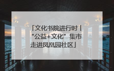 文化书院进行时丨“公益+文化”集市走进凤凰园社区