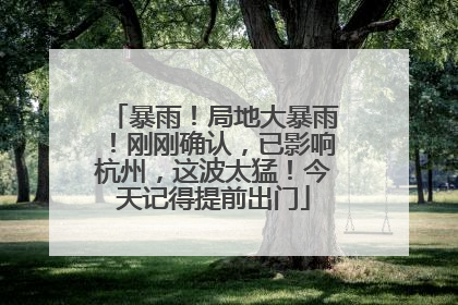 暴雨！局地大暴雨！刚刚确认，已影响杭州，这波太猛！今天记得提前出门