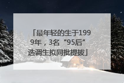 最年轻的生于1999年，3名“95后”选调生拟同批提拔