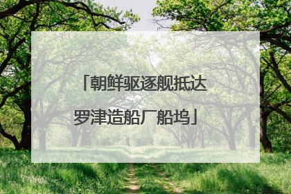朝鲜驱逐舰抵达罗津造船厂船坞