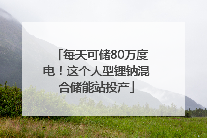 每天可储80万度电！这个大型锂钠混合储能站投产